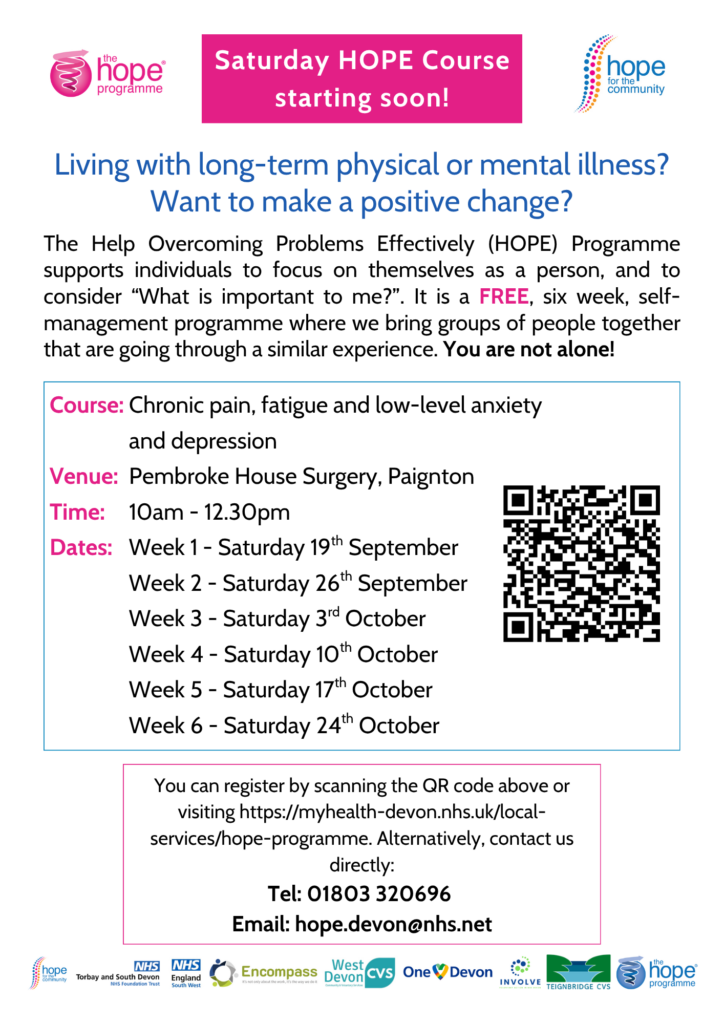 Saturday Hope Course Sept 26